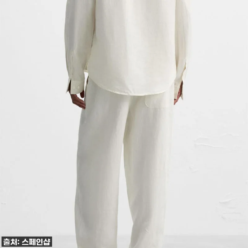 자라 아이보리 헴프 와이드핏 팬츠 찐 관련 이미지 2