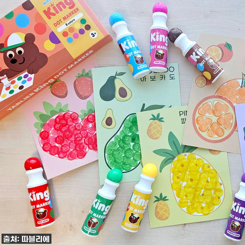 따블리에 워셔블 킹 도트물감 8색세트 관련 이미지 3