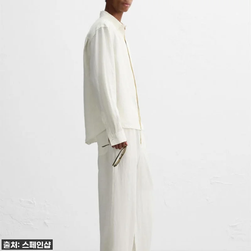 자라 아이보리 헴프 와이드핏 팬츠 찐 관련 이미지 3