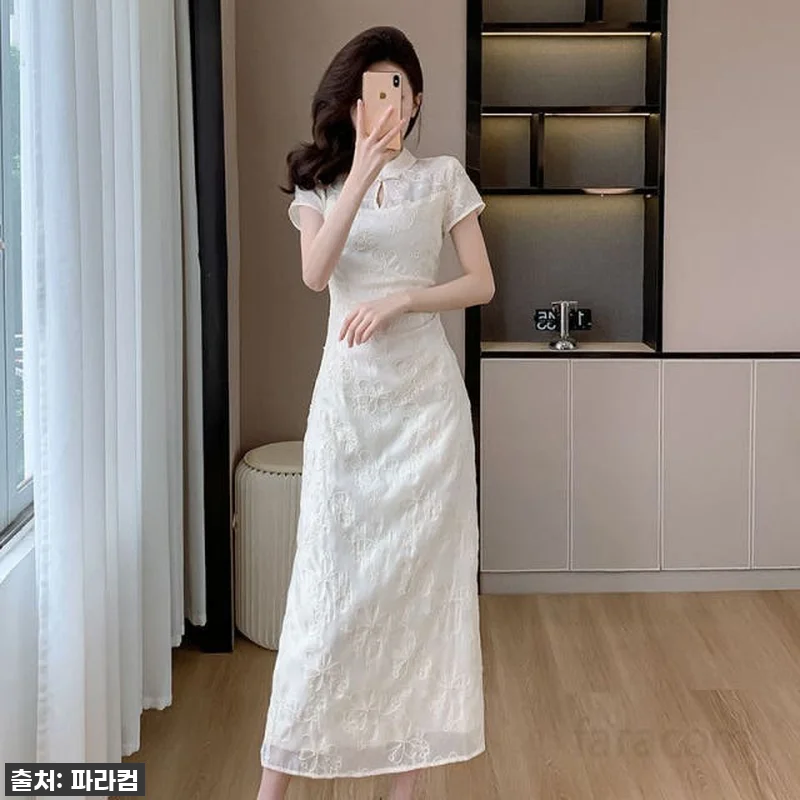 올여름 인생템 등극! 살구색 자수 롱 관련 이미지 4