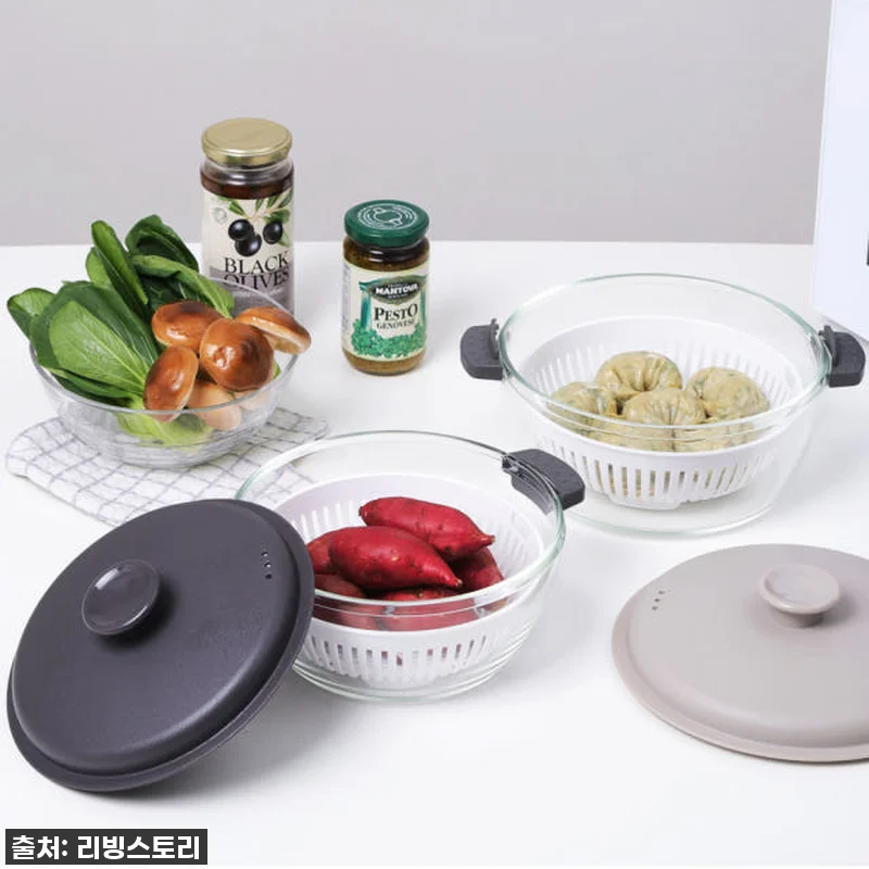 네오플램 전자레인지 찜기 용기 야채 관련 이미지 4