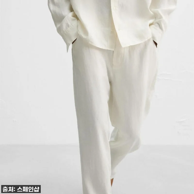 자라 아이보리 헴프 와이드핏 팬츠 찐 관련 이미지 5