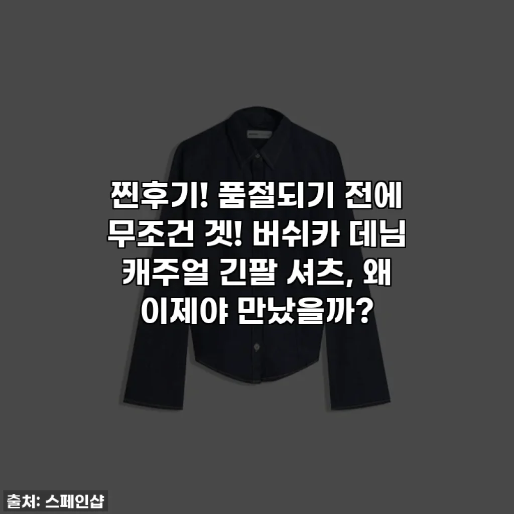 찐후기! 품절되기 전에 무조건 겟! 버쉬카 데님 캐주얼 긴팔 셔츠, 왜 이제야 만났을까?