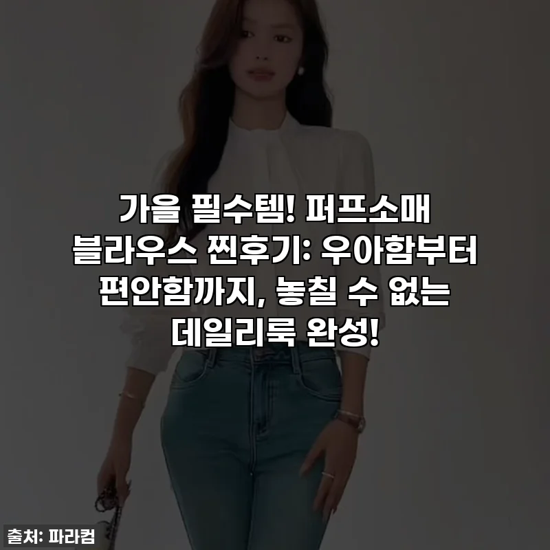 가을 필수템! 퍼프소매 블라우스 찐후기: 우아함부터 편안함까지, 놓칠 수 없는 데일리룩 완성!