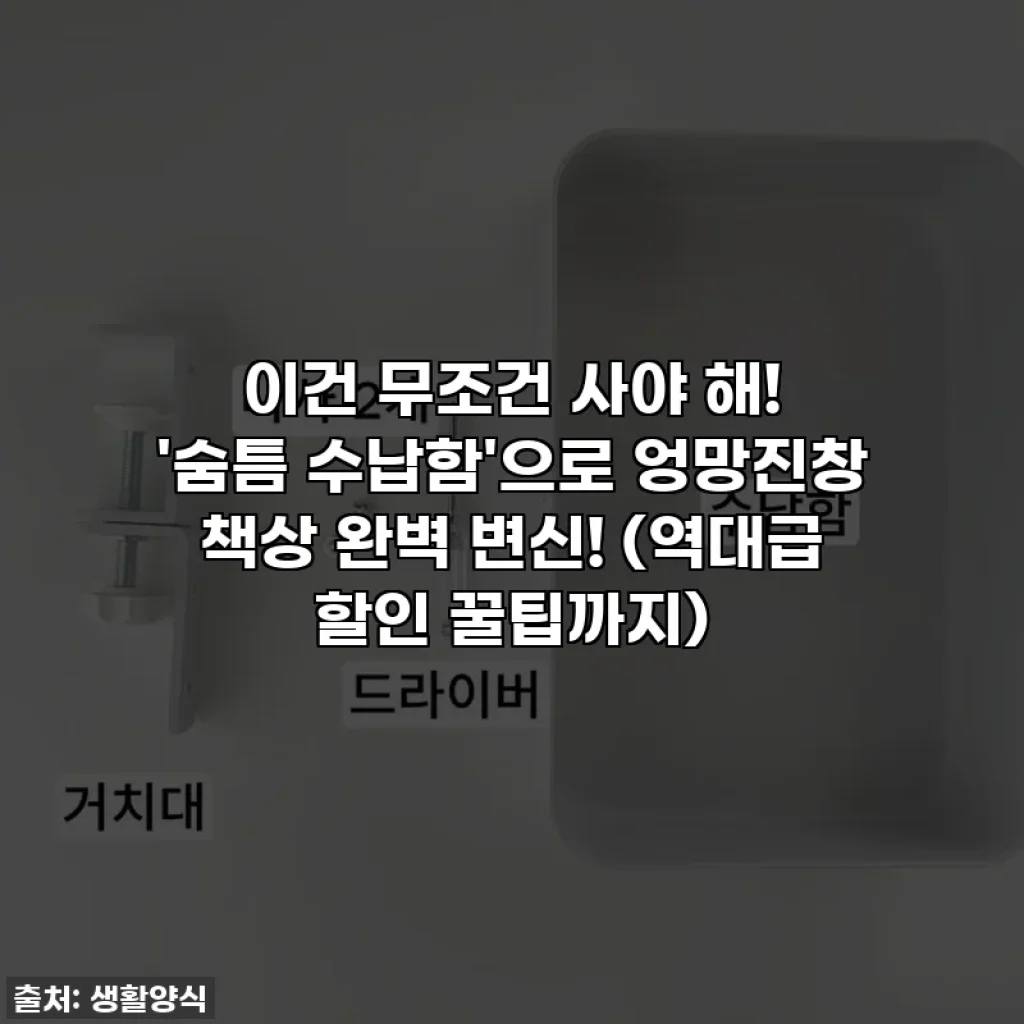 이건 무조건 사야 해! '숨틈 수납함'으로 엉망진창 책상 완벽 변신! (역대급 할인 꿀팁까지)