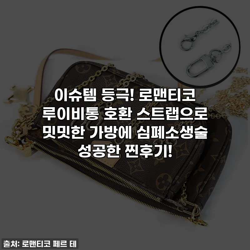 이슈템 등극! 로맨티코 루이비통 호환 스트랩으로 밋밋한 가방에 심폐소생술 성공한 찐후기!