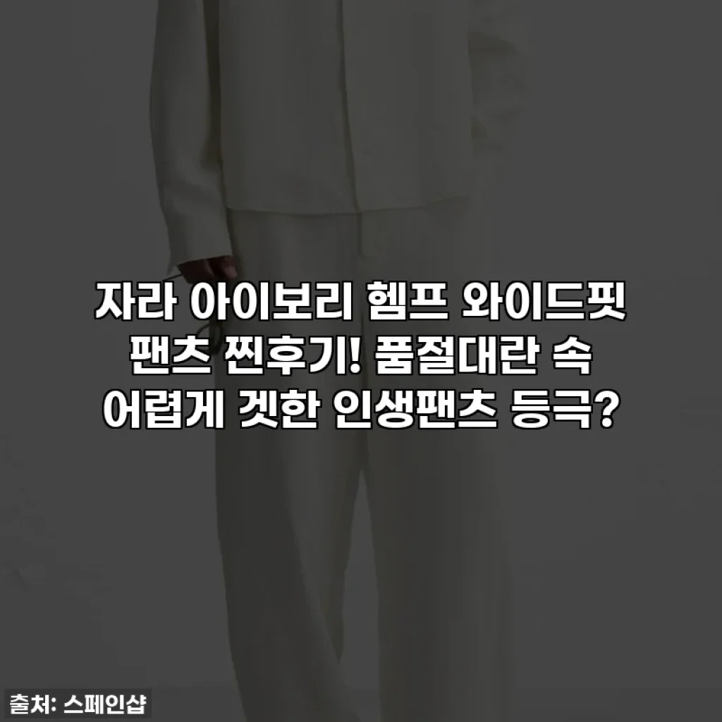 자라 아이보리 헴프 와이드핏 팬츠 찐후기! 품절대란 속 어렵게 겟한 인생팬츠 등극?