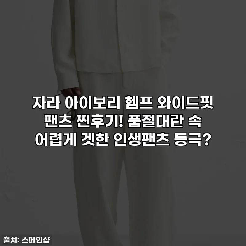 자라 아이보리 헴프 와이드핏 팬츠 찐후기! 품절대란 속 어렵게 겟한 인생팬츠 등극?