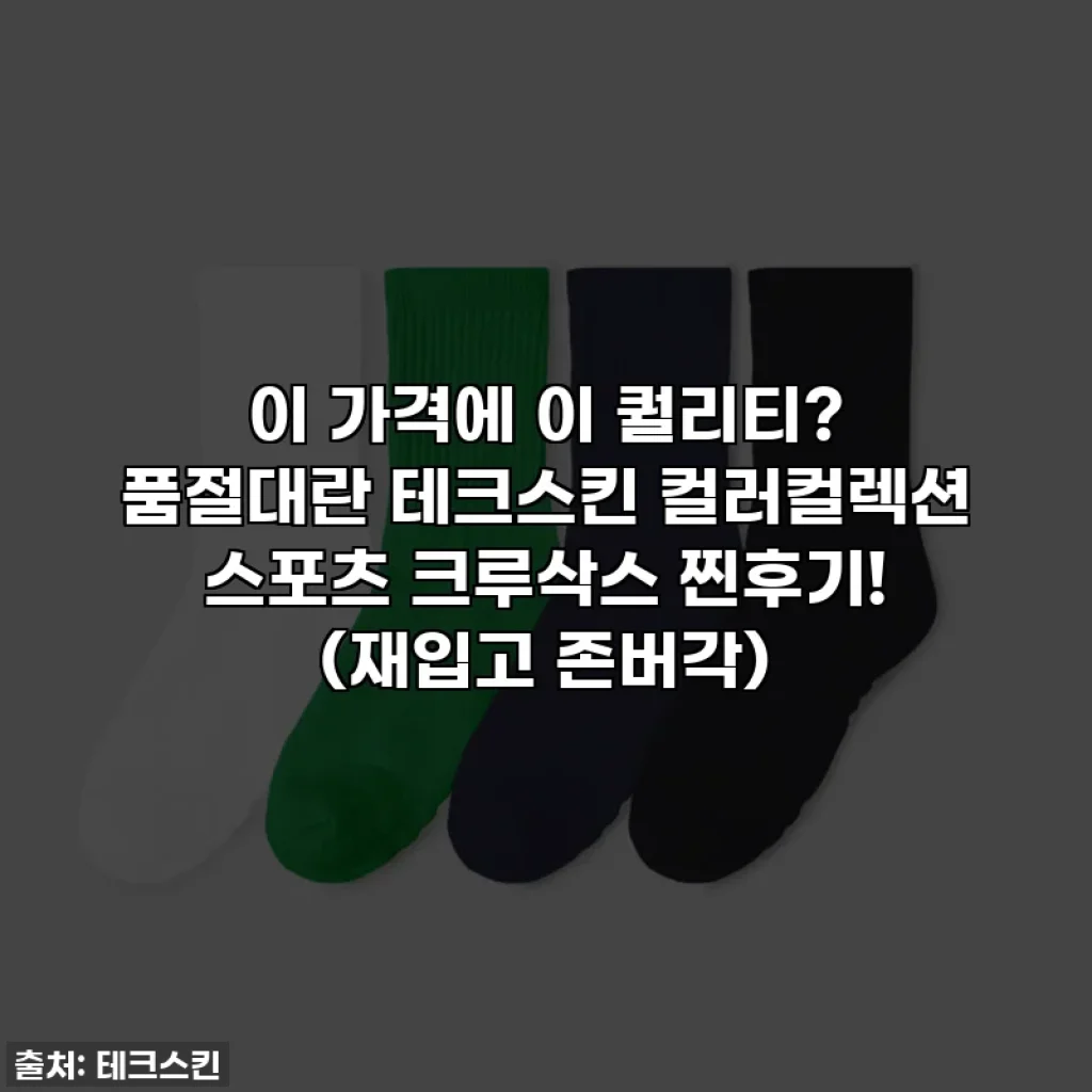 이 가격에 이 퀄리티? 품절대란 테크스킨 컬러컬렉션 스포츠 크루삭스 찐후기! (재입고 존버각)