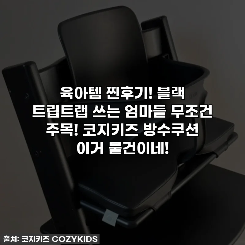 육아템 찐후기! 블랙 트립트랩 쓰는 엄마들 무조건 주목! 코지키즈 방수쿠션 이거 물건이네!