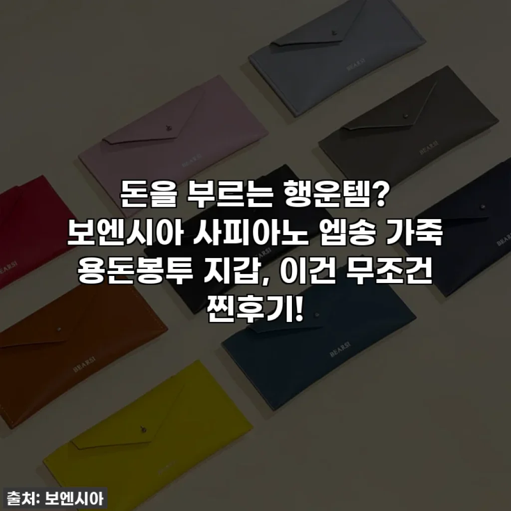 돈을 부르는 행운템? 보엔시아 사피아노 엡송 가죽 용돈봉투 지갑, 이건 무조건 찐후기!