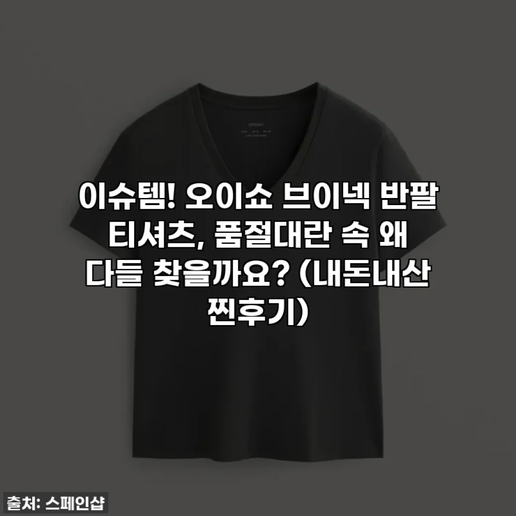 이슈템! 오이쇼 브이넥 반팔 티셔츠, 품절대란 속 왜 다들 찾을까요? (내돈내산 찐후기)