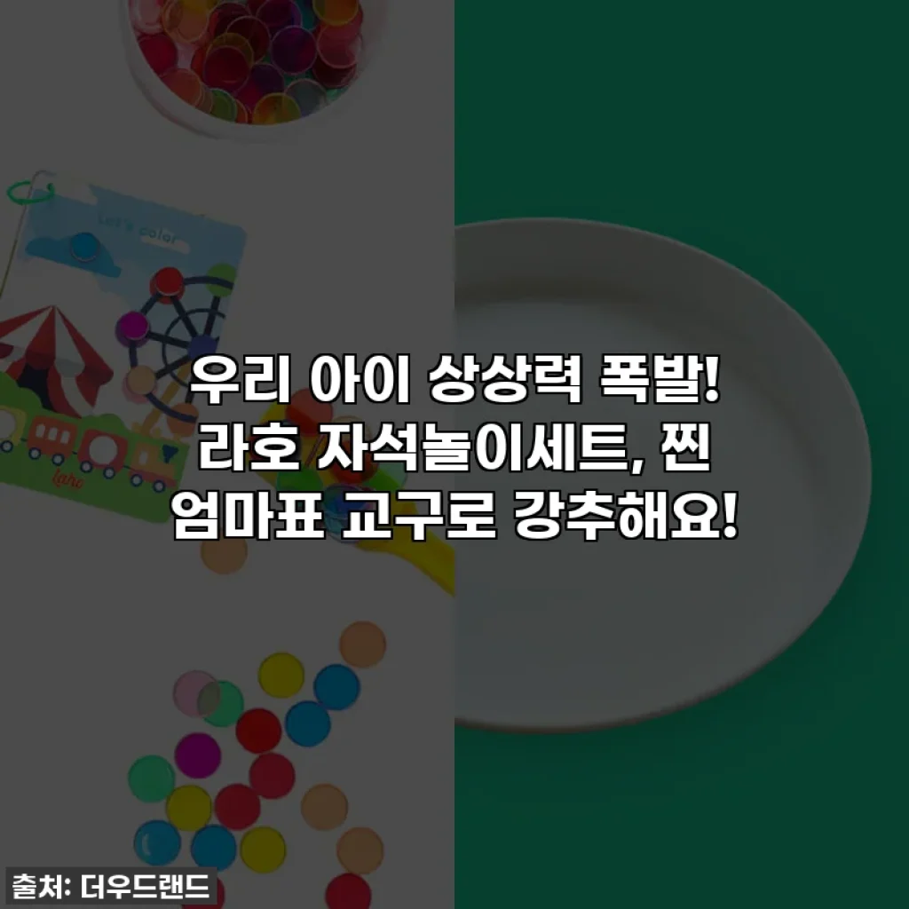 우리 아이 상상력 폭발! 라호 자석놀이세트, 찐 엄마표 교구로 강추해요!