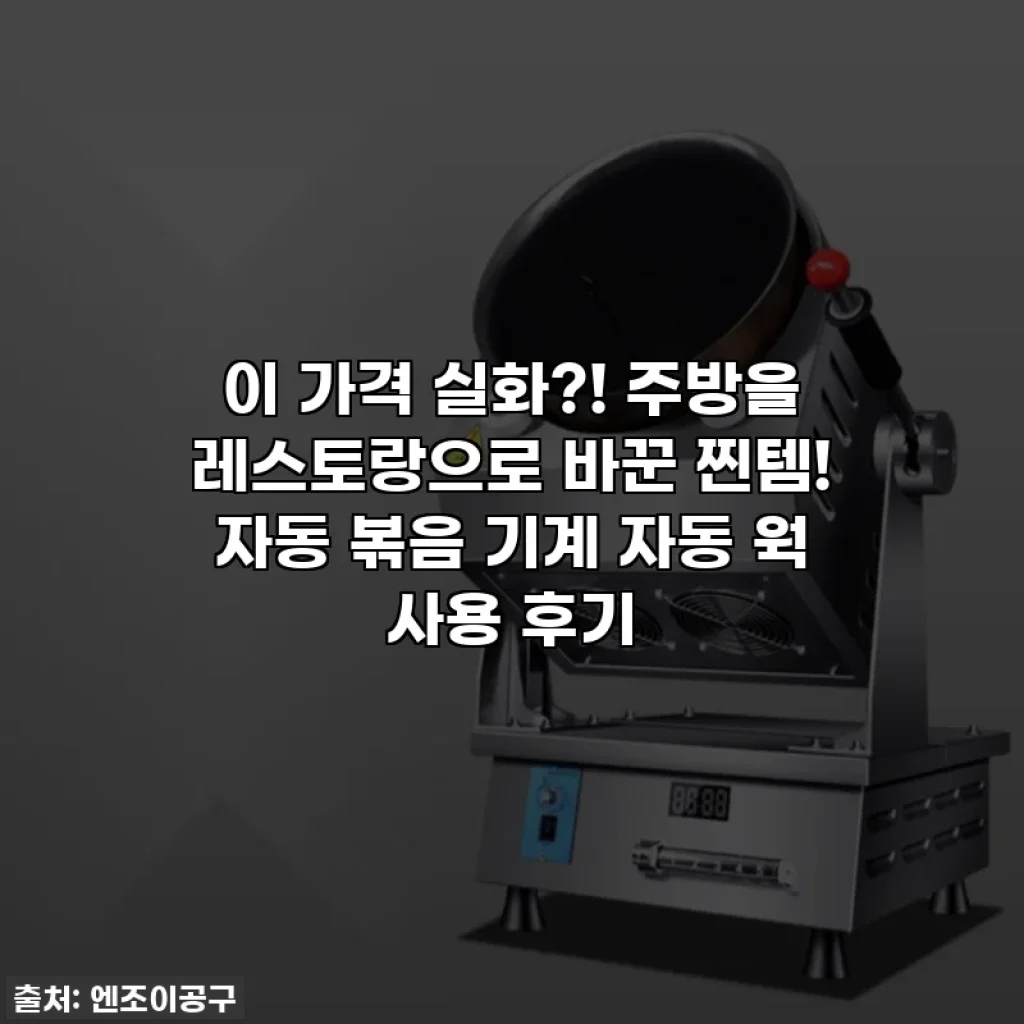 이 가격 실화?! 주방을 레스토랑으로 바꾼 찐템! 자동 볶음 기계 자동 웍 사용 후기