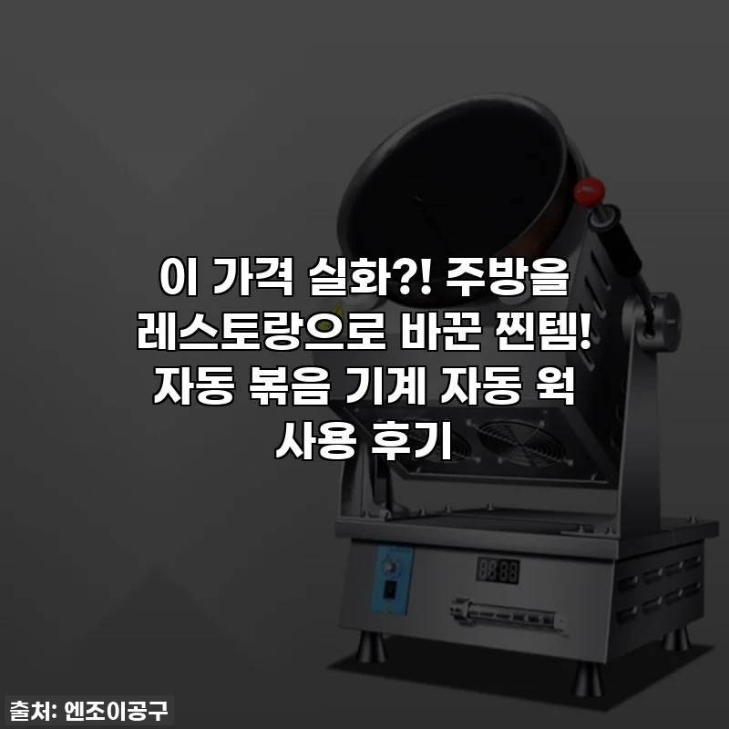 이 가격 실화?! 주방을 레스토랑으로 바꾼 찐템! 자동 볶음 기계 자동 웍 사용 후기
