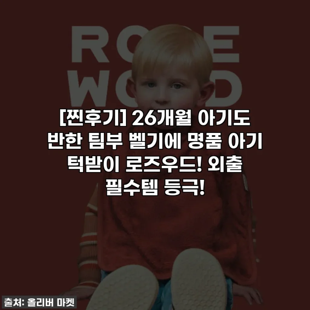 [찐후기] 26개월 아기도 반한 팀부 벨기에 명품 아기 턱받이 로즈우드! 외출 필수템 등극!