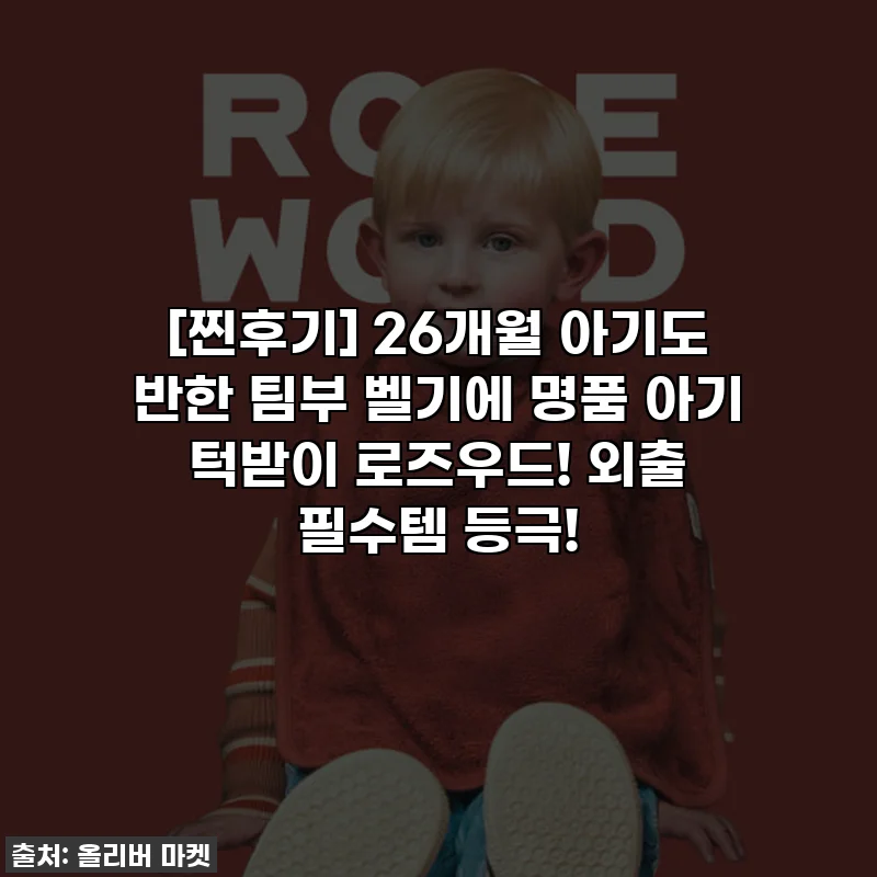 [찐후기] 26개월 아기도 반한 팀부 벨기에 명품 아기 턱받이 로즈우드! 외출 필수템 등극!