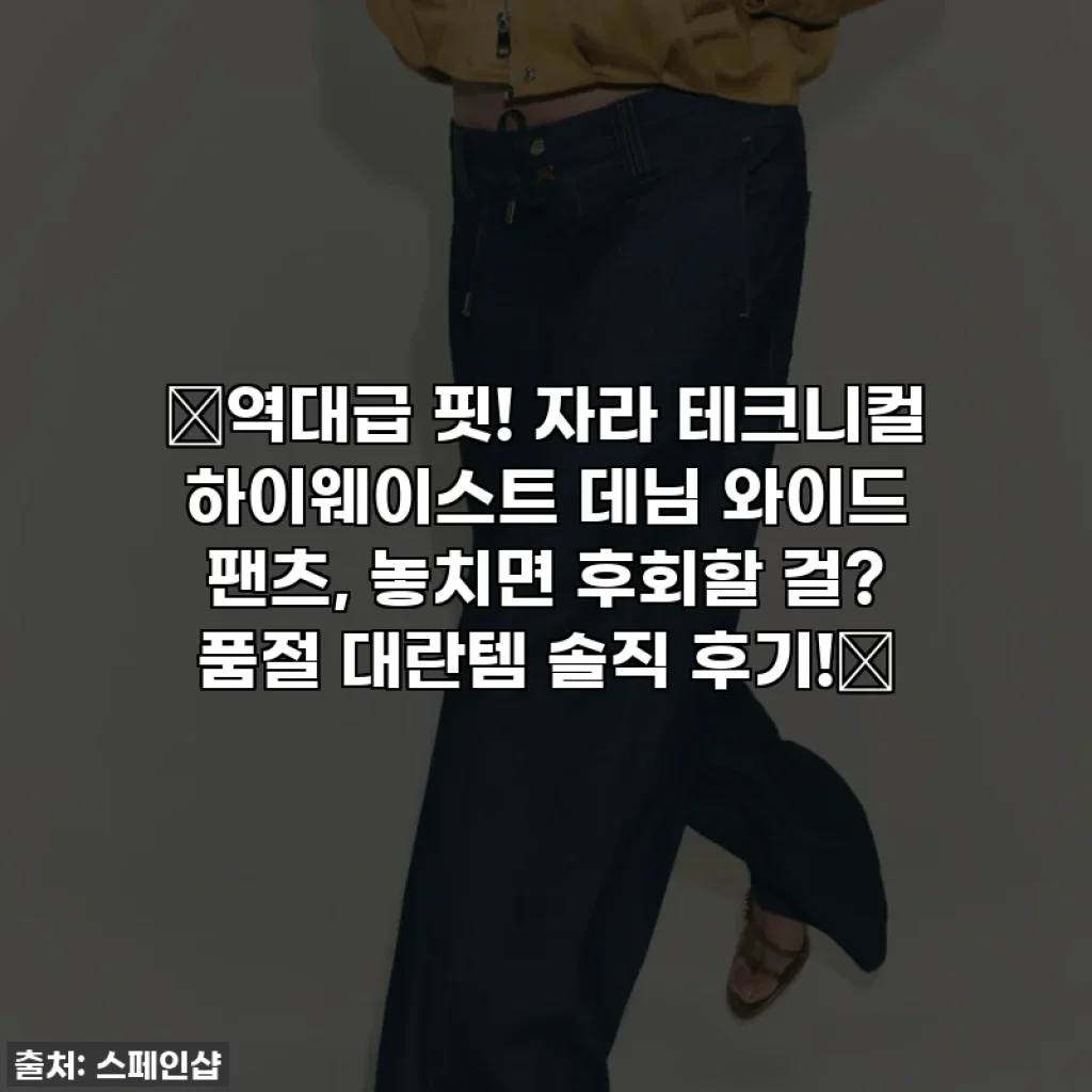 🔥역대급 핏! 자라 테크니컬 하이웨이스트 데님 와이드 팬츠, 놓치면 후회할 걸? 품절 대란템 솔직 후기!🔥