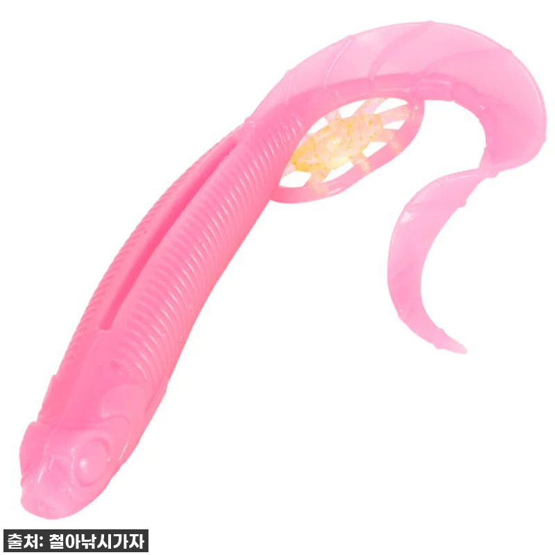 🎣 캣츠크로우 모비딕테일 광어다운샷웜 찐후기! 핑크가 다했네 💕