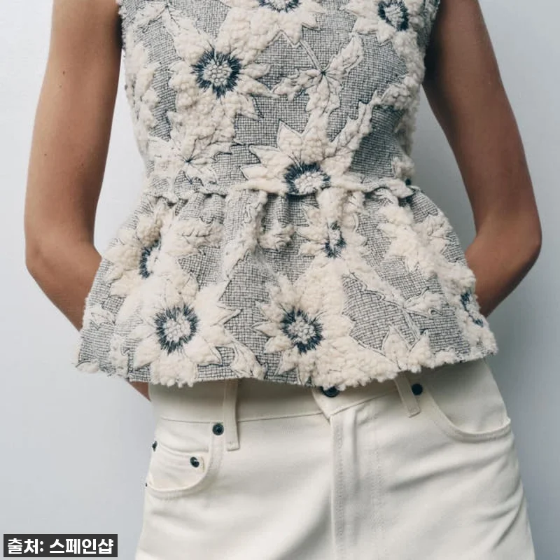 자라 플로럴 니트 민소매 탑 찐후기: 관련 이미지 3