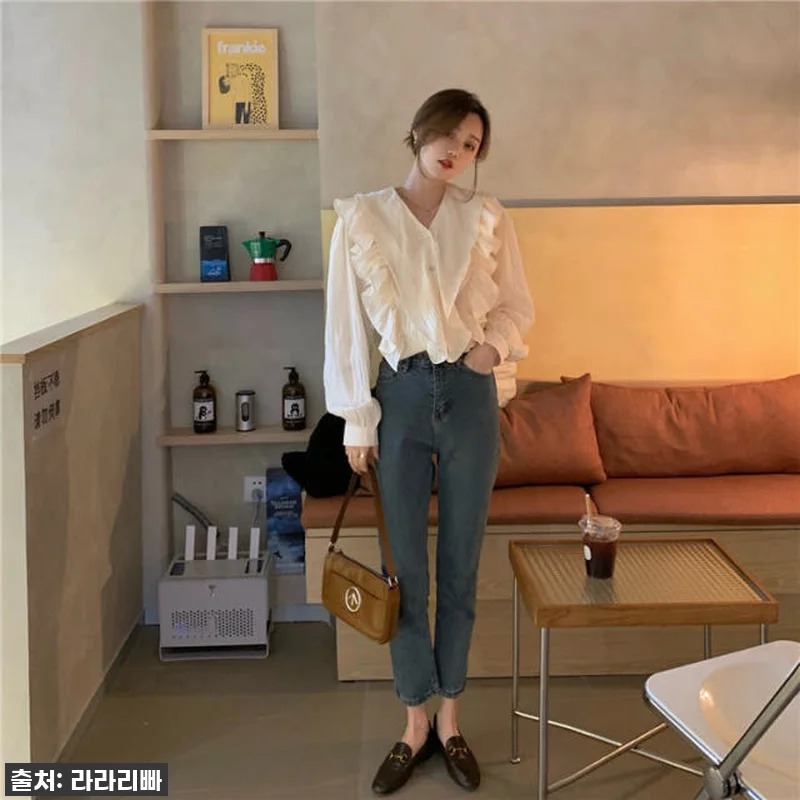 봄맞이 찐후기! 프릴 긴팔 블라우스 관련 이미지 5