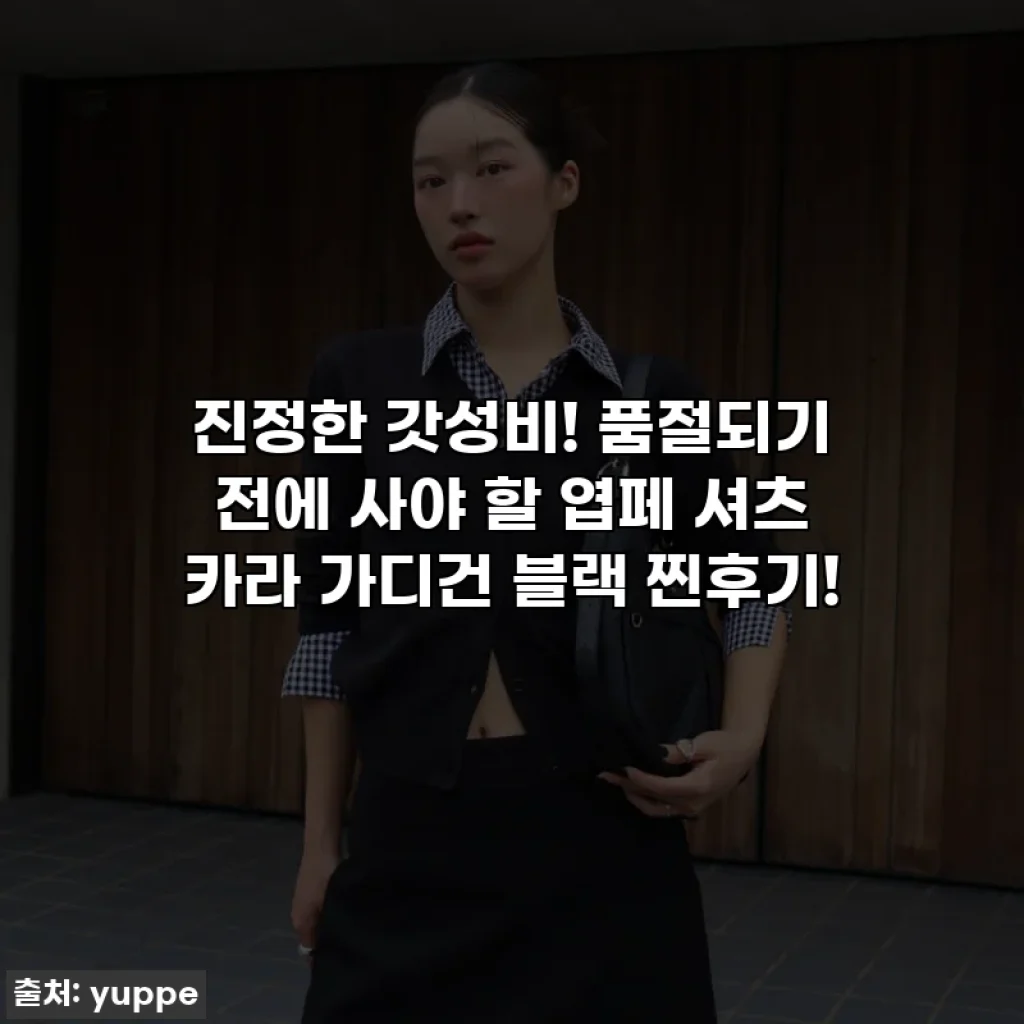 진정한 갓성비! 품절되기 전에 사야 할 엽페 셔츠 카라 가디건 블랙 찐후기!
