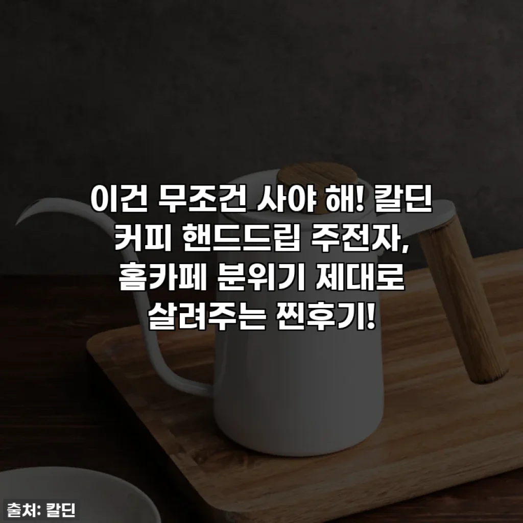이건 무조건 사야 해! 칼딘 커피 핸드드립 주전자, 홈카페 분위기 제대로 살려주는 찐후기!