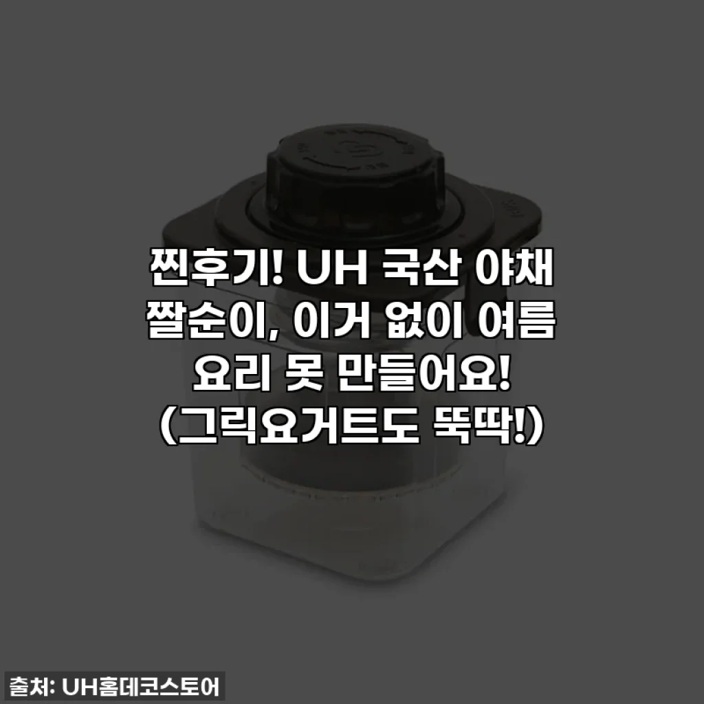 찐후기! UH 국산 야채 짤순이, 이거 없이 여름 요리 못 만들어요! (그릭요거트도 뚝딱!)