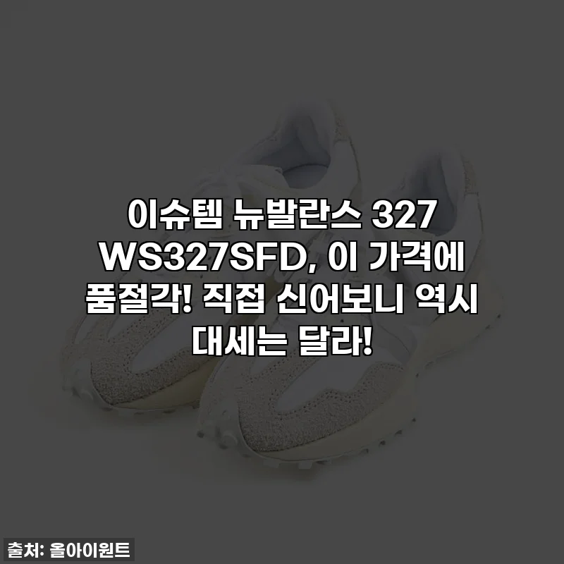 이슈템 뉴발란스 327 WS327SFD, 이 가격에 품절각! 직접 신어보니 역시 대세는 달라!