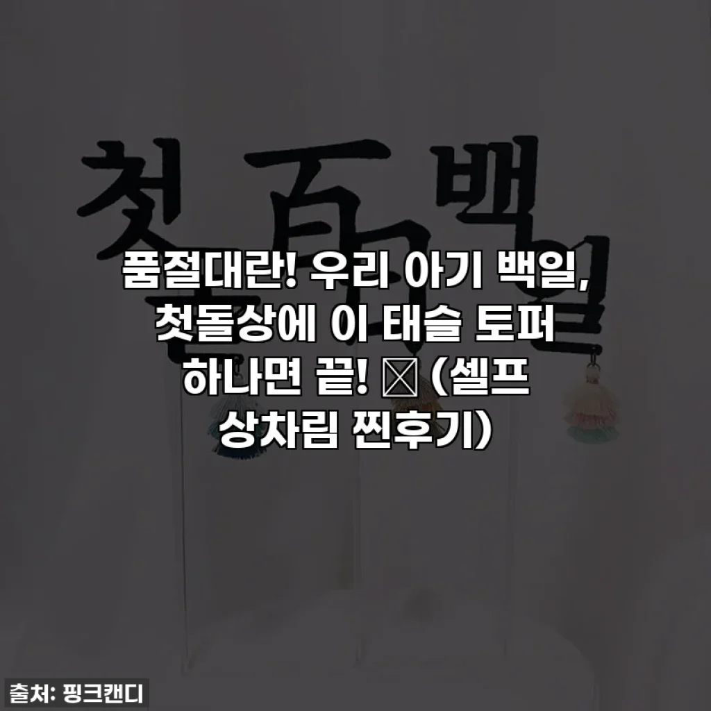 품절대란! 우리 아기 백일, 첫돌상에 이 태슬 토퍼 하나면 끝! ✨ (셀프 상차림 찐후기)