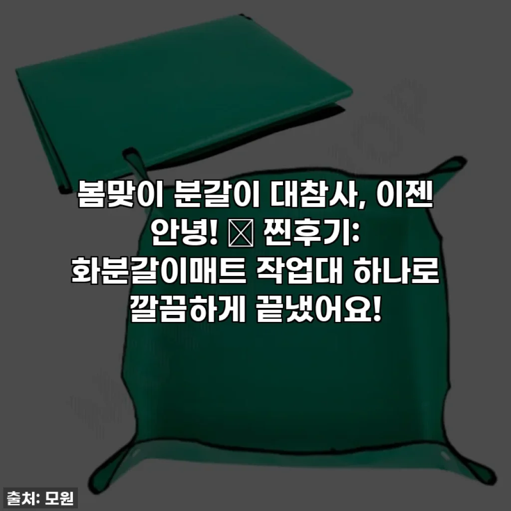 봄맞이 분갈이 대참사, 이젠 안녕! 🌿 찐후기: 화분갈이매트 작업대 하나로 깔끔하게 끝냈어요!