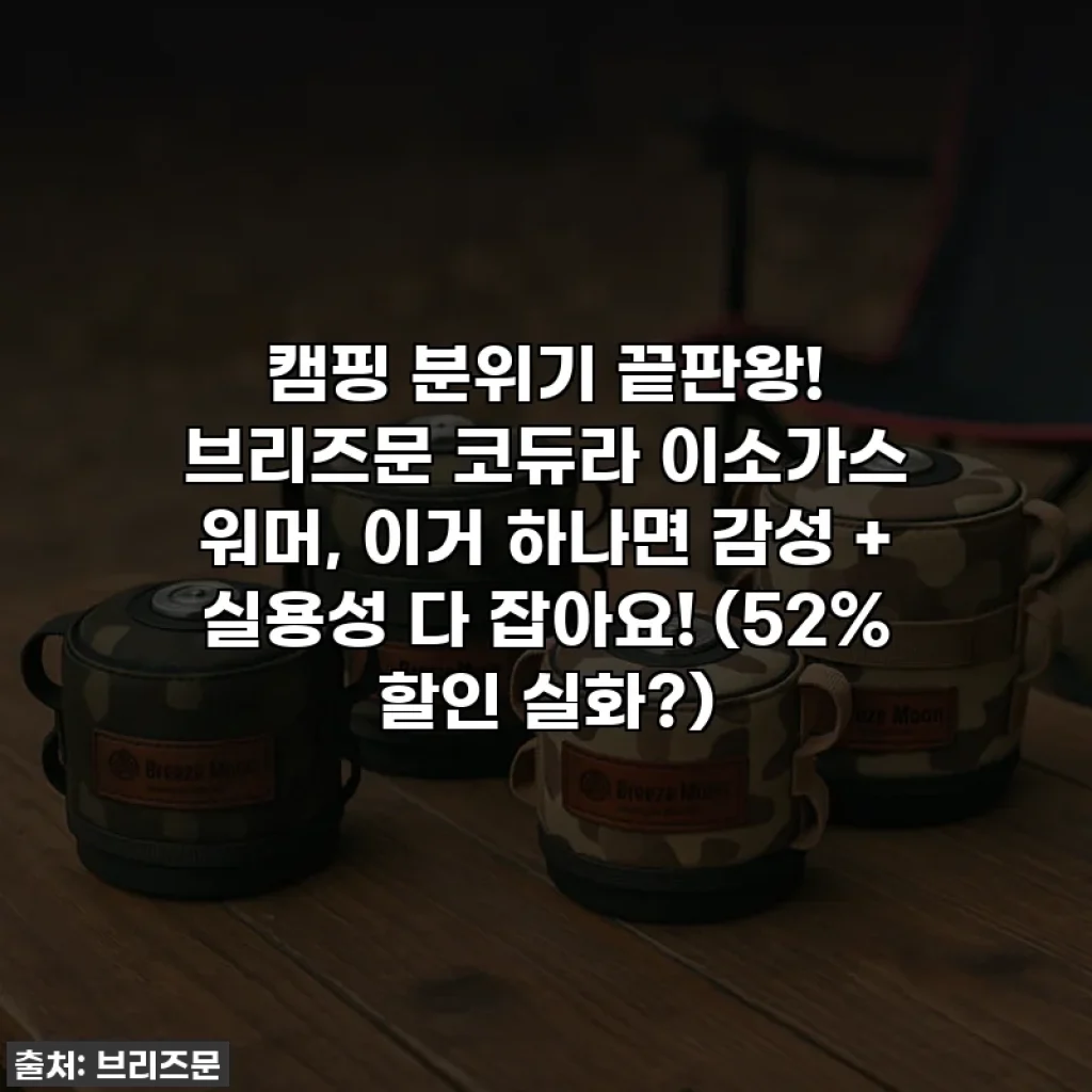 캠핑 분위기 끝판왕! 브리즈문 코듀라 이소가스 워머, 이거 하나면 감성 + 실용성 다 잡아요! (52% 할인 실화?)