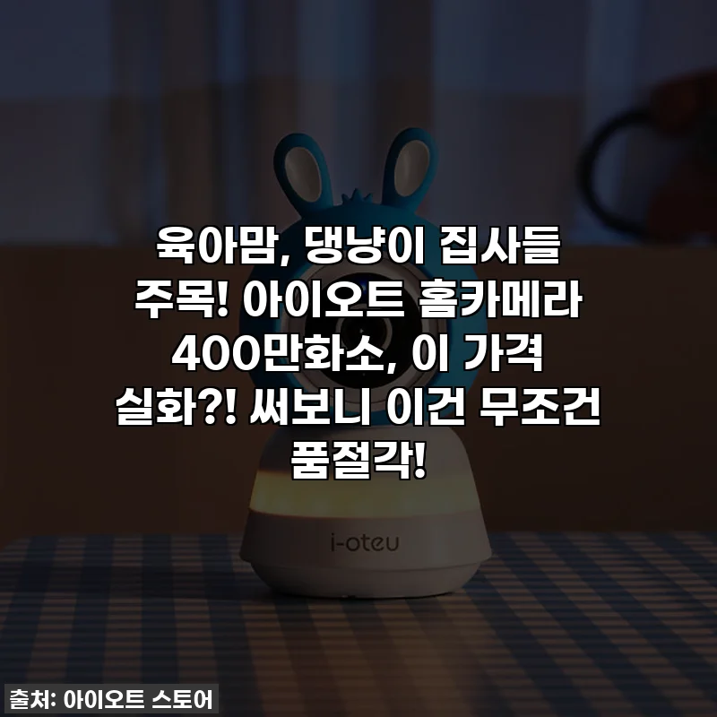 육아맘, 댕냥이 집사들 주목! 아이오트 홈카메라 400만화소, 이 가격 실화?! 써보니 이건 무조건 품절각!