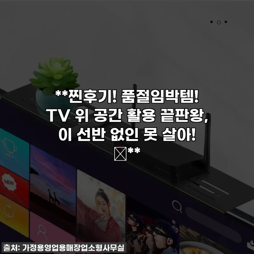 **찐후기! 품절임박템! TV 위 공간 활용 끝판왕, 이 선반 없인 못 살아! ✨**