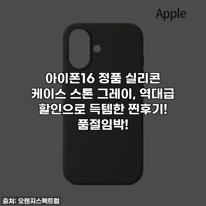 아이폰16 정품 실리콘 케이스 스톤 그레이, 역대급 할인으로 득템한 찐후기! 품절임박!