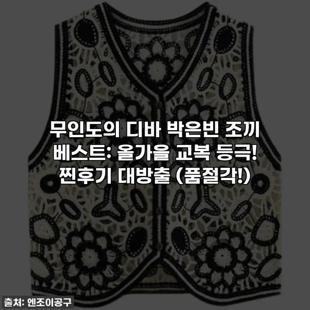 무인도의 디바 박은빈 조끼 베스트: 올가을 교복 등극! 찐후기 대방출 (품절각!)