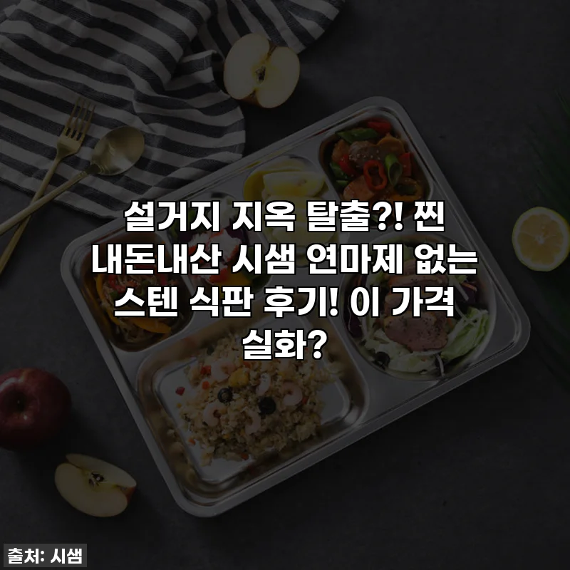 설거지 지옥 탈출?! 찐 내돈내산 시샘 연마제 없는 스텐 식판 후기! 이 가격 실화?