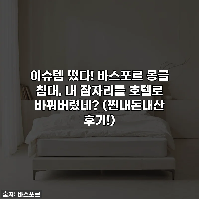 이슈템 떴다! 바스포르 몽글 침대, 내 잠자리를 호텔로 바꿔버렸네? (찐내돈내산 후기!)