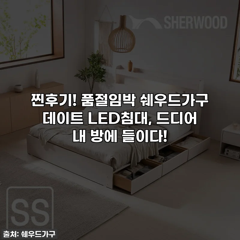 찐후기! 품절임박 쉐우드가구 데이트 LED침대, 드디어 내 방에 들이다!