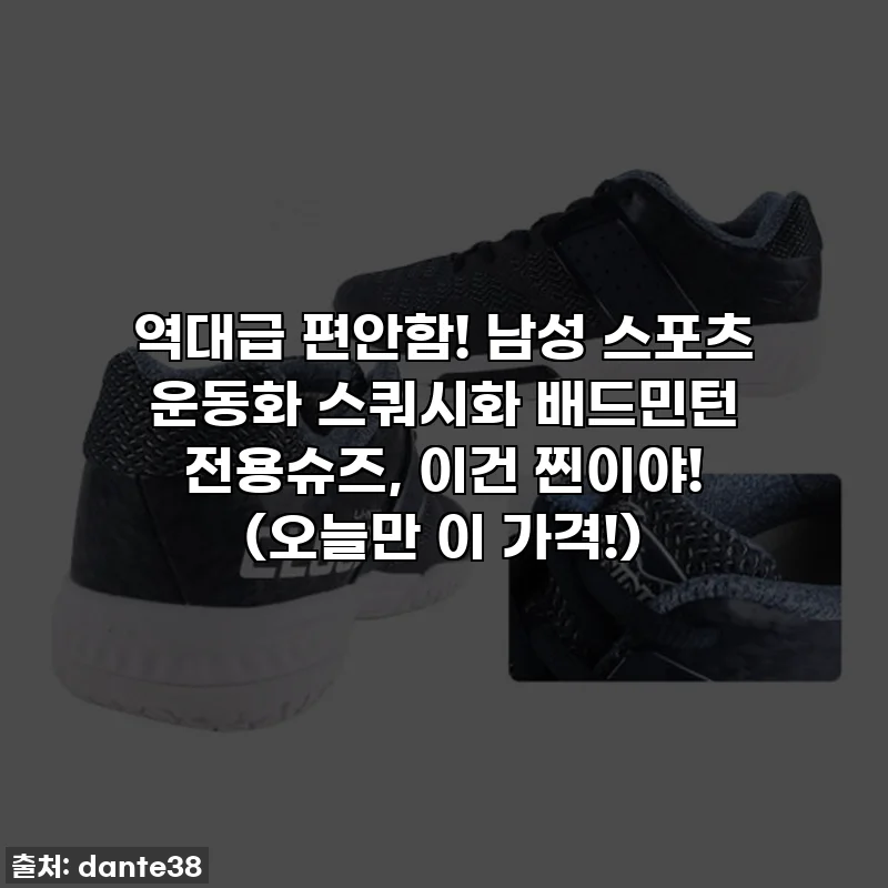역대급 편안함! 남성 스포츠 운동화 스쿼시화 배드민턴 전용슈즈, 이건 찐이야! (오늘만 이 가격!)