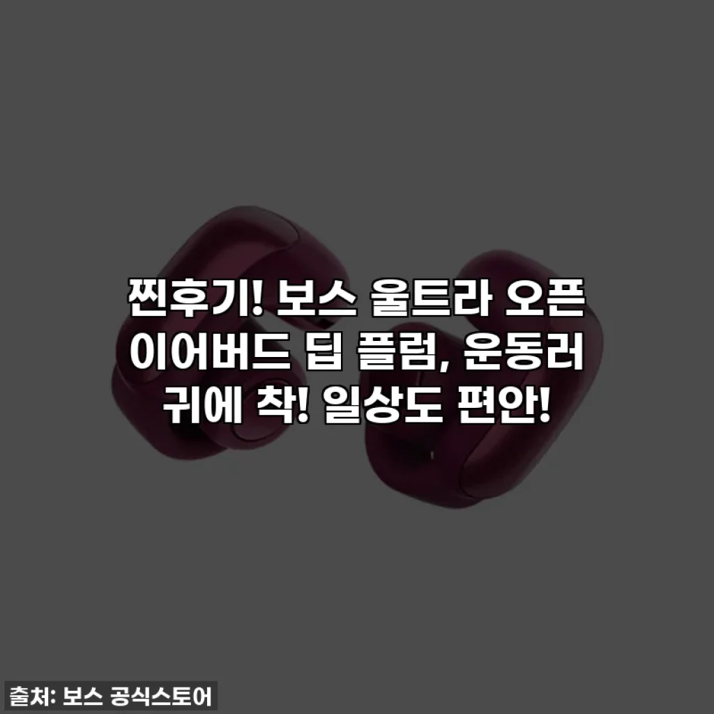 찐후기! 보스 울트라 오픈 이어버드 딥 플럼, 운동러 귀에 착! 일상도 편안!