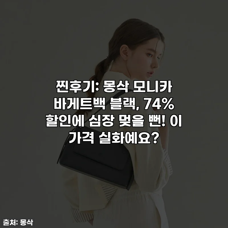 찐후기: 몽삭 모니카 바게트백 블랙, 74% 할인에 심장 멎을 뻔! 이 가격 실화예요?