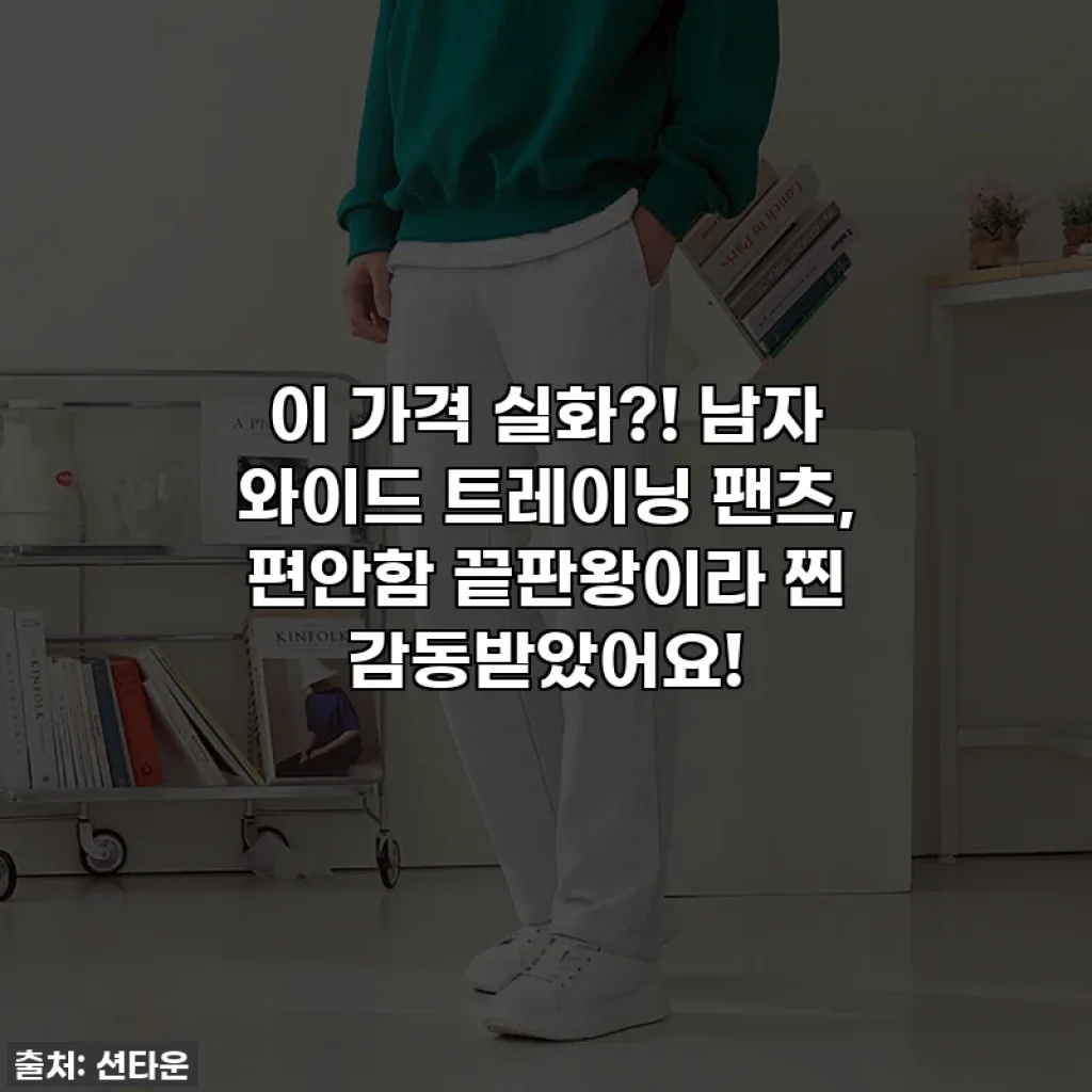이 가격 실화?! 남자 와이드 트레이닝 팬츠, 편안함 끝판왕이라 찐 감동받았어요!