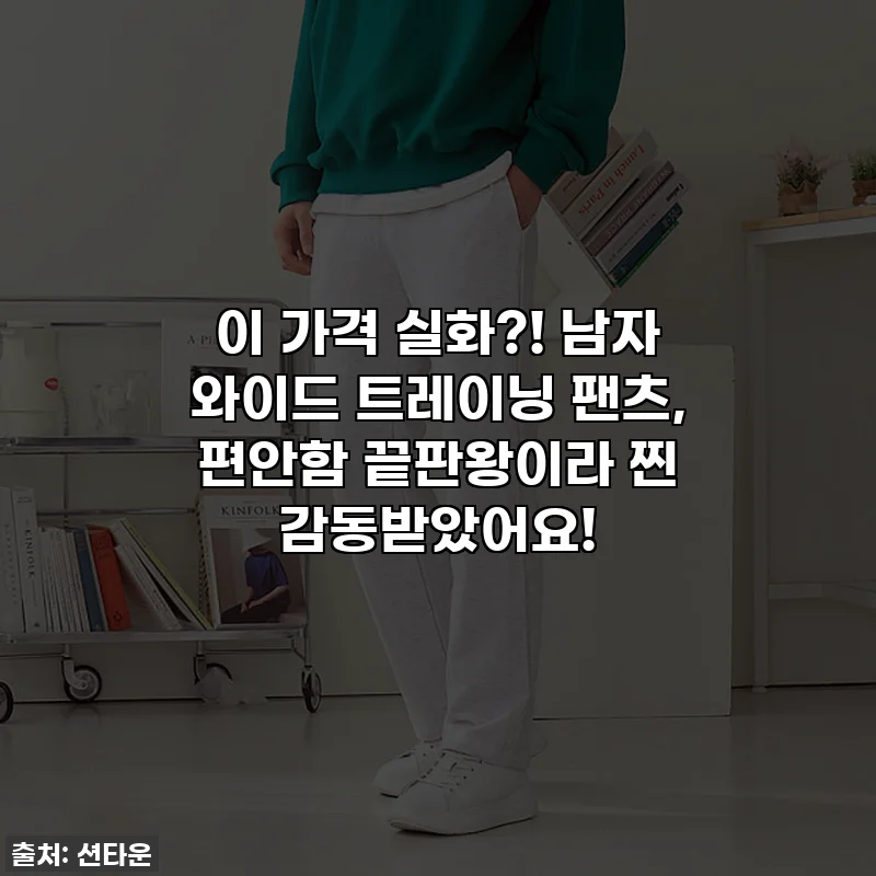 이 가격 실화?! 남자 와이드 트레이닝 팬츠, 편안함 끝판왕이라 찐 감동받았어요!