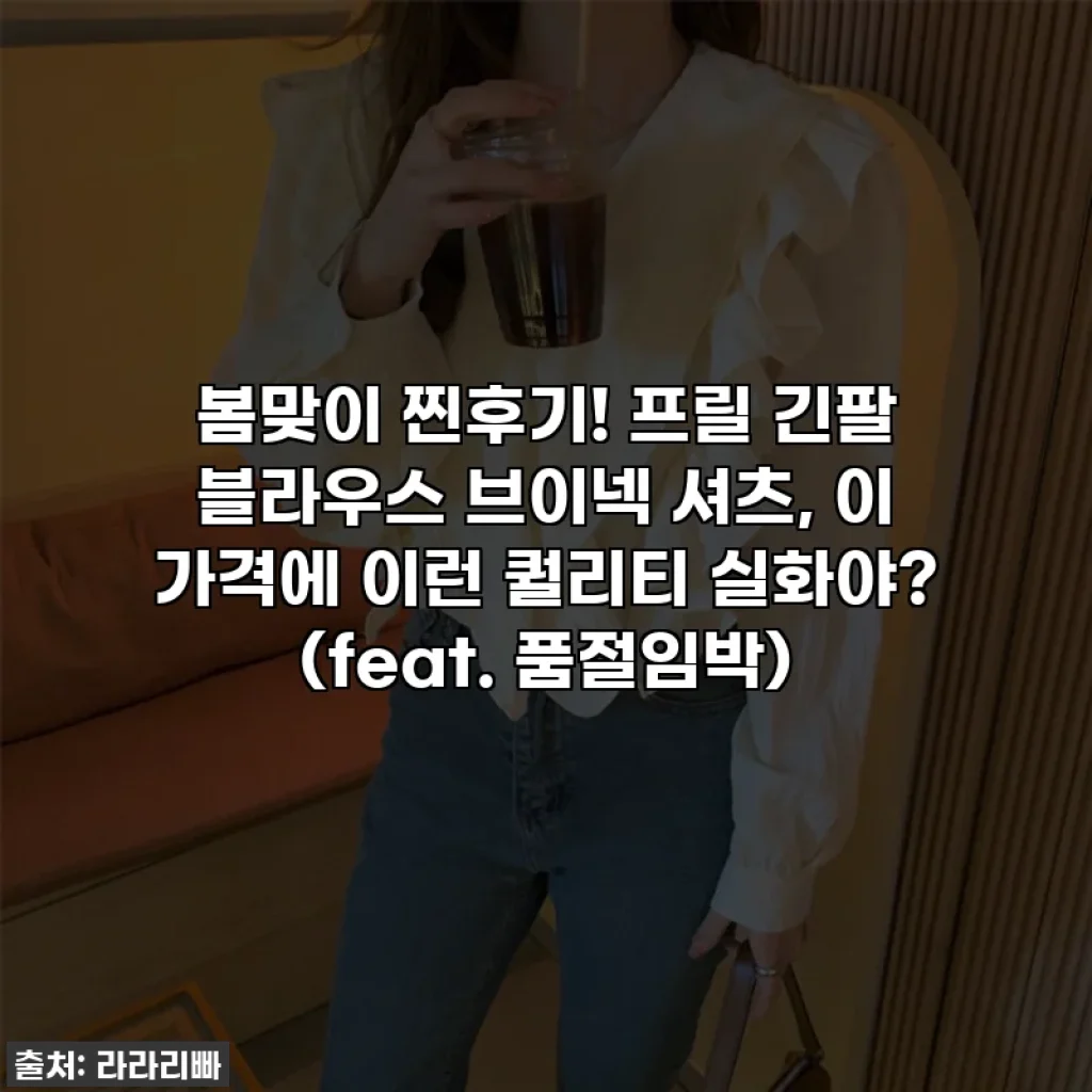 봄맞이 찐후기! 프릴 긴팔 블라우스 브이넥 셔츠, 이 가격에 이런 퀄리티 실화야? (feat. 품절임박)