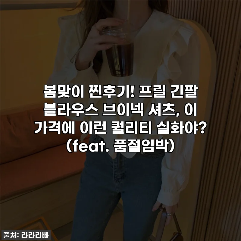 봄맞이 찐후기! 프릴 긴팔 블라우스 브이넥 셔츠, 이 가격에 이런 퀄리티 실화야? (feat. 품절임박)