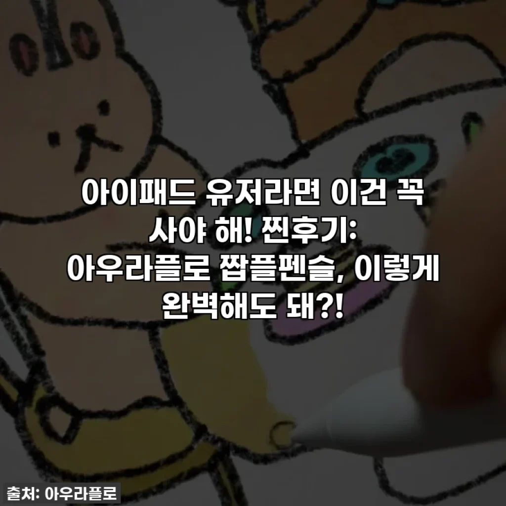 아이패드 유저라면 이건 꼭 사야 해! 찐후기: 아우라플로 짭플펜슬, 이렇게 완벽해도 돼?!