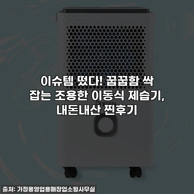 이슈템 떴다! 꿉꿉함 싹 잡는 조용한 이동식 제습기, 내돈내산 찐후기