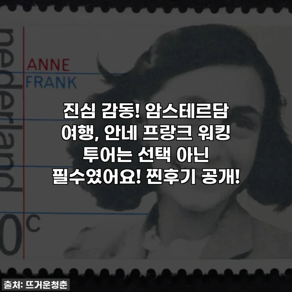 진심 감동! 암스테르담 여행, 안네 프랑크 워킹 투어는 선택 아닌 필수였어요! 찐후기 공개!