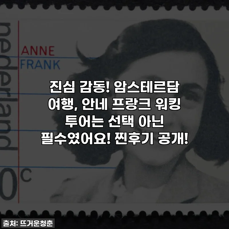 진심 감동! 암스테르담 여행, 안네 프랑크 워킹 투어는 선택 아닌 필수였어요! 찐후기 공개!